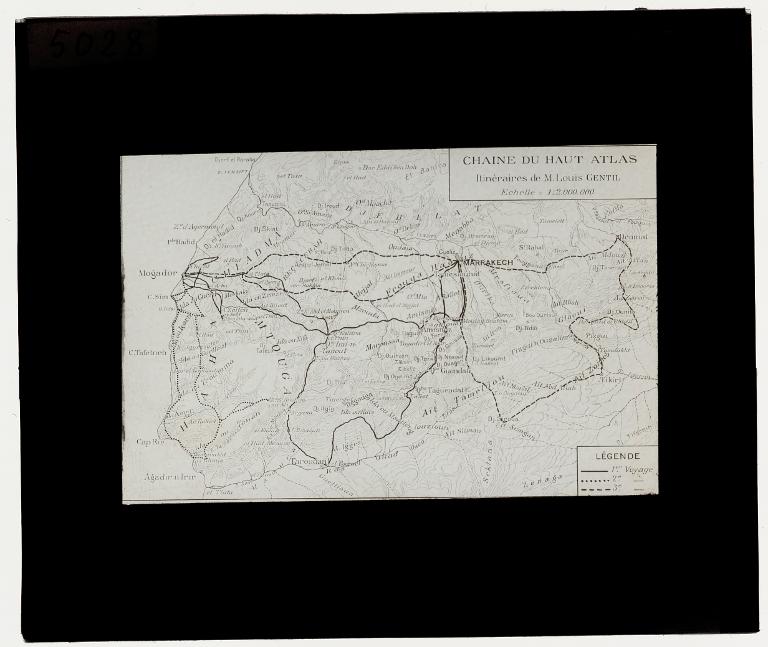 Itinéraires de Louis Gentil dans le haut Atlas